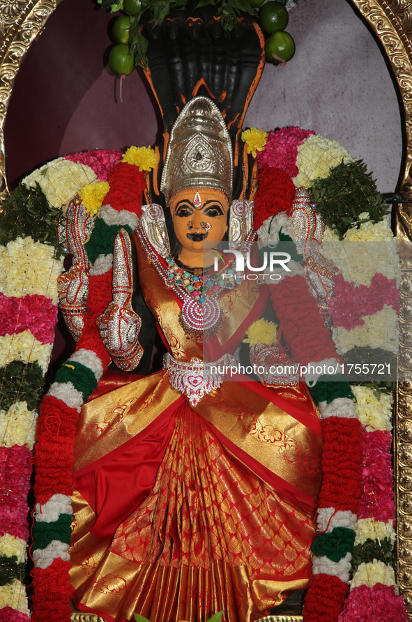 Sri Nagathamman (the Snake Goddess) at a Tamil Hindu Temple | 4 images •  NurPhoto Agency