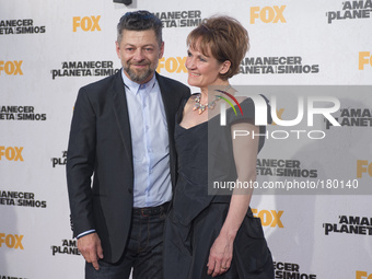 Actor Andy Serkis attends the 'Dawn of the Planet of the Apes' (Amanecer en el Planeta de los Simios) premiere at the Capitol cinema on July...