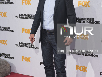 Actor Andy Serkis attends the 'Dawn of the Planet of the Apes' (Amanecer en el Planeta de los Simios) premiere at the Capitol cinema on July...