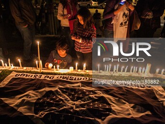 Palestinians living in São Paulo and supporters of the cause held on Tuesday at the Pacaembu neighborhood of Sao Paulo, a vigil calling for...
