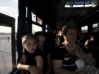 Group of Ukrainian refugees arrives in Saint Petersburg, Russia, on July 18, 2014. Russia’s emergencies situations ministry (EMERCOM) report...
