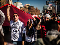 Thousands of people demonstrated in solidarity with Palestine, icluding the Palestinian community in Santiago. The demonstration took place...