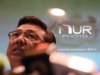 Malaysia's newly elected Transport Minister, Liow Tong Lai speaks during a press conference at a hotel as it closes to a second day of the c...