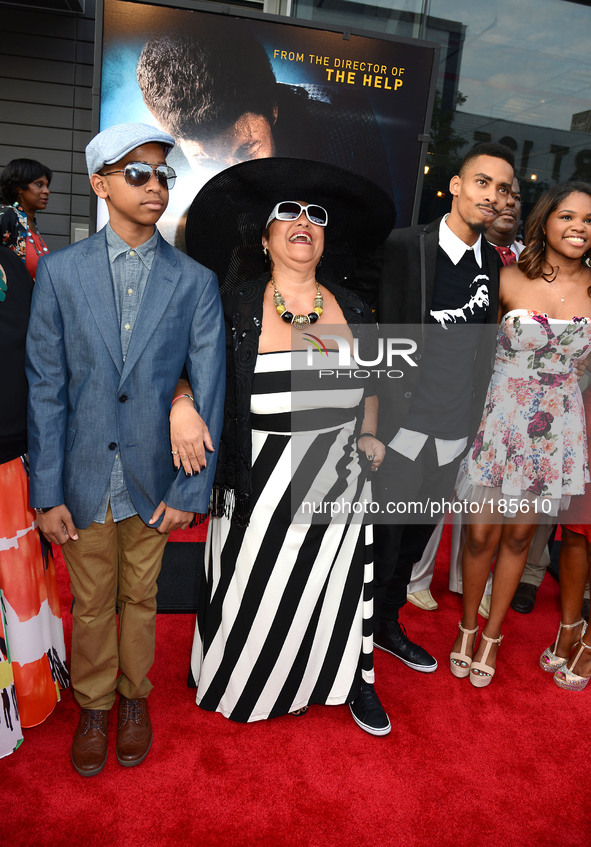James Brown's wife and children and grandchildren attends the World Premiere of 