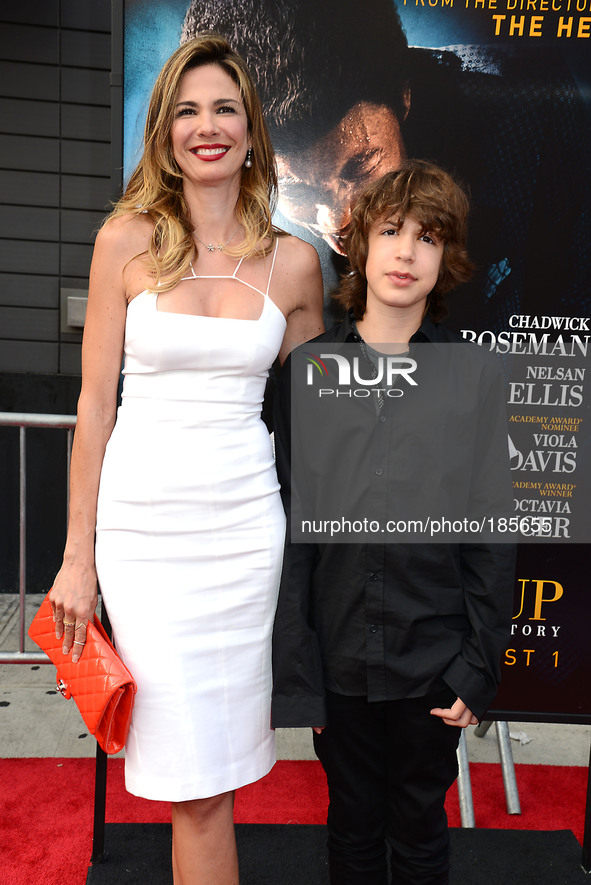 Luciana Marad and son Lucas Jagger attend the World Premiere of 