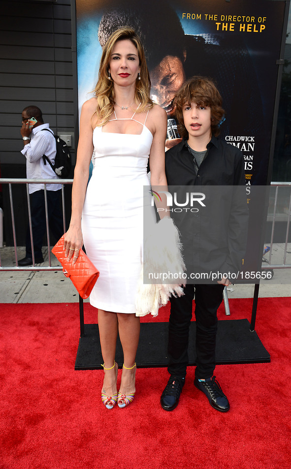 Luciana Marad and son Lucas Jagger attend the World Premiere of 
