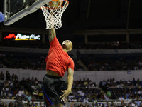 Quezon City, Philippines - Damian Lillard of the Portland Trail Blazers attempts a dunk during a practice session with the Philippine basket...