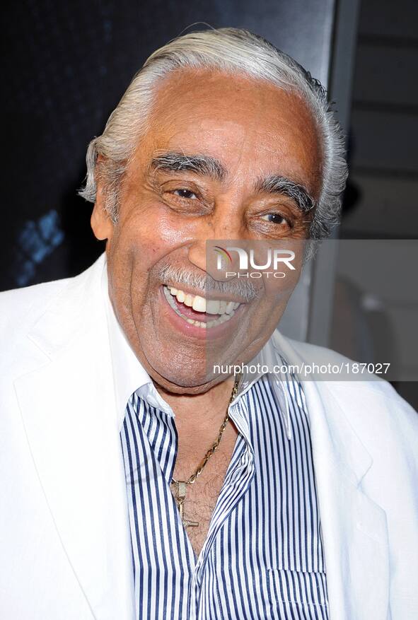 Charlie Rangel attends the 'Get On Up' premiere at The Apollo Theater on July 21, 2014 in New York City.