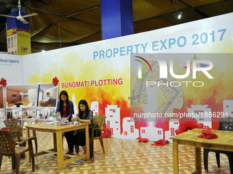 People visits Property & Real Estate Expo 2017 in Kathmandu, capital of Nepal on Friday, April 07, 2017. The four day expo kicked off on Fri...