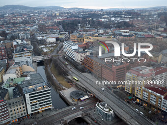 A general view of the center of Oslo on March 03, 2017.
 (