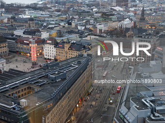 A general view of the center of Oslo on March 03, 2017.
 (