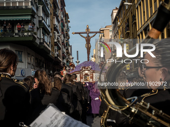 In Malaga, South of Spain, thousands of people celebrate the Holy week. On 13 April 2017 , during Holy Thursday, eight processions among the...