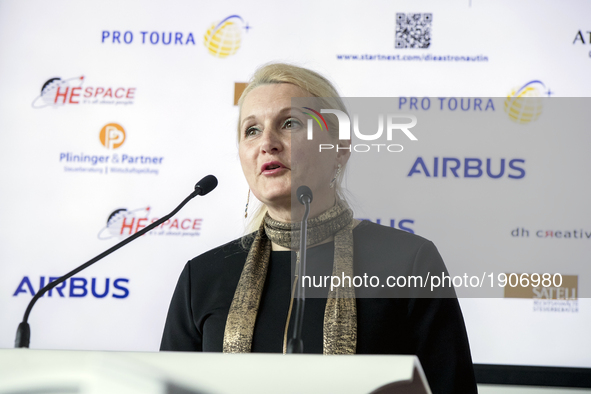 German Aerospace Center (DLR) Executive Board Pascale Ehrenfreund is pictured during a news conference before the nomination of the next Ger...