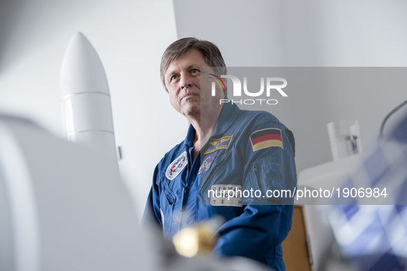 Former German astronaut Ulrich Walter is pictured during a news conference for the announcement of the names of the next German female astro...