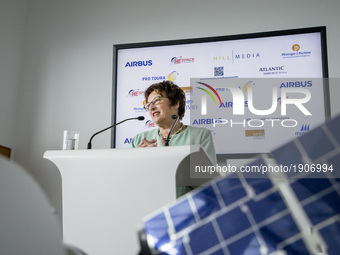 German Energy and Economy Minister Brigitte Zypries speaks during a news conference before the nomination of the next German female astronau...