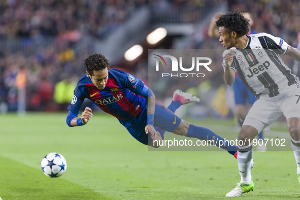 Neymar jr of FC Barcelona during the UEFA Champions League Quarter Final second leg match between FC Barcelona and Juventus at Camp Nou Stad...