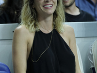 Actress Kira Miro attends the Euroleague match Play Off Leg One between Real Madrid v Darussafaka Dogus Istanbul at Barclaycard Center on Ap...