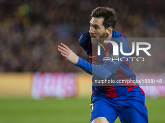 Leo Messi of FC Barcelona during the UEFA Champions League Quarter Final second leg match between FC Barcelona and Juventus at Camp Nou Stad...