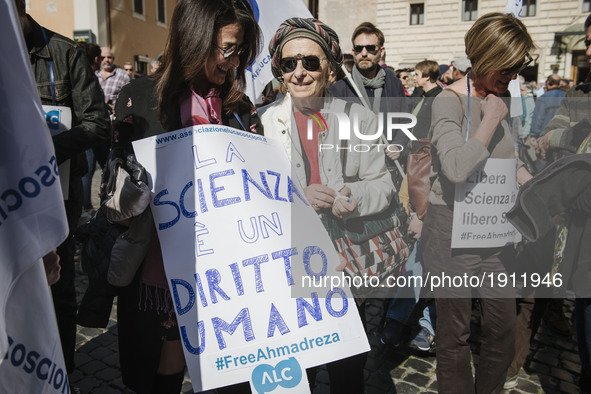 Emma Bonino, one of the main leaders of radical party during the National March for Science in Rome, Italy on Earth Day, April 22, 2017. Peo...