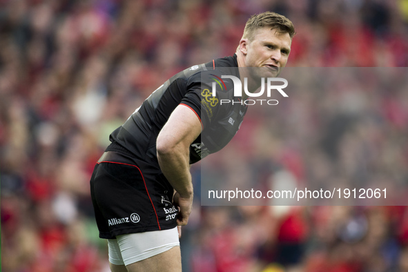 Chris Ashton of Saracens pictured during the European Rugby Champions Cup Semi-Final match between Munster Rugby and Saracens at Aviva Stadi...