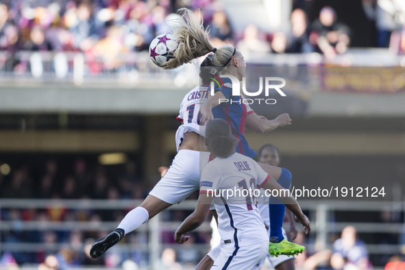 Rozeira Cristiane of Paris Saint Germain against  Alexia Putellas of FC Barcelona during the semifinals of UEFA Womens Champions League matc...