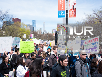 Thousands participate in the March for Science in Chicago on April 22, 2017. Held on Earth Day, the March for Science was held in support an...