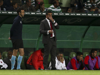 Benfica's head coach Rui Vitoria reacts during the Portuguese League  football match between Sporting CP and SL Benfica at Jose Alvalade  St...