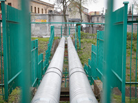 A gas pipeline is seen near a residential area in Bydgoszcz, Poland on 22 April, 2017. Poland, a NATO member is dependent on Russia for sour...