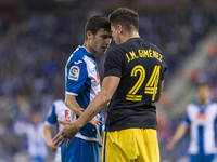 Jose Gimenez during the match between RCD Espanyol vs Atletico Madrid, for the round 33 of the Liga Santander, played at RCD Espanyol Stadiu...
