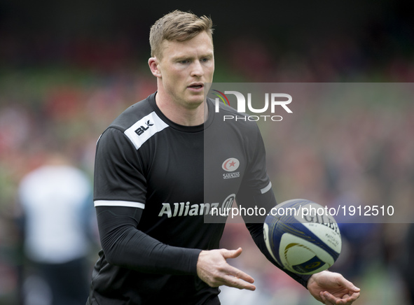 Chris Ashton of Saracens in action during the warm-up before the European Rugby Champions Cup Semi-Final match between Munster Rugby and Sar...