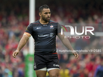Billy Vunipola of Saracens during the European Rugby Champions Cup Semi-Final match between Munster Rugby and Saracens at Aviva Stadium in D...