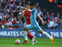 Manchester City's Sergio Aguero
during The Emirates FA Cup - Semi-Final match between Arsenal and Manchester City at Wembley Stadium , Londo...