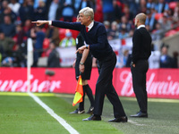 Arsenal manager Arsene Wenger during The Emirates FA Cup - Semi-Final match between Arsenal and Manchester City at Wembley Stadium , London,...