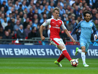 Arsenal's Rob Holding
during The Emirates FA Cup - Semi-Final match between Arsenal and Manchester City at Wembley Stadium , London, 23 Apri...