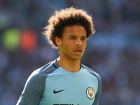 Manchester City's Leroy Sane  during The Emirates FA Cup - Semi-Final match between Arsenal and Manchester City at Wembley Stadium , London,...