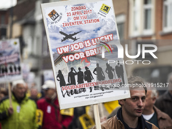 In Zaventem, the city of Brussels Airport, Flemish nationalists of Vlaamse Volksbeweging marched to protest against the city of Brussels whi...