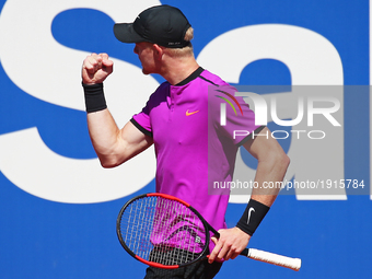Kyle Edmund during the match against Jeremy Chardy corresponding to the Barcelona Open Banc Sabadell, on April 24, 2017. (