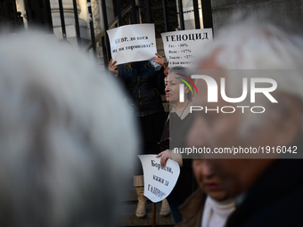 Protest against the Bulgarian Chief Prosecutor by occasion of the scandal between the Bulgarian chief prosecutor Sotir Tsatsarov and the chi...