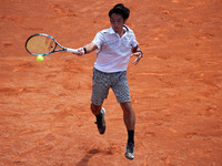 Yuichi Sugita during the match against Richard Gasquet corresponding to the Barcelona Open Banc Sabadell, on April 25, 2017. (