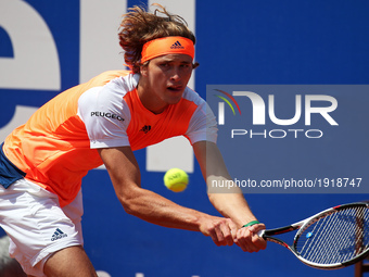 Alexander Zverev during the match against Nicolas Almagro corresponding to the Barcelona Open Banc Sabadell, on April 25, 2017. (