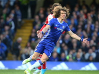 Chelsea's David Luiz
during the Premier League match between Chelsea and Southampton at Stamford Bridge, London, England on 25 April 2017....