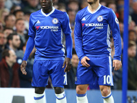 L-R Chelsea's N'Golo Kante and Chelsea's Eden Hazard
during the Premier League match between Chelsea and Southampton at Stamford Bridge, Lon...