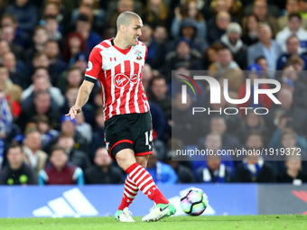 Southampton's Oriol Romeu
during the Premier League match between Chelsea and Southampton at Stamford Bridge, London, England on 25 April 20...