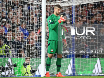 Southampton's Fraser Forster
during the Premier League match between Chelsea and Southampton at Stamford Bridge, London, England on 25 April...
