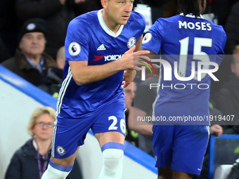 Chelsea's John Terry coming on
during the Premier League match between Chelsea and Southampton at Stamford Bridge, London, England on 25 Apr...