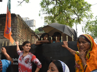 India ruling political party BJP National President Amit Shah  visit a slum in South Kolkata situated in Chief Minister Mamata Banerjee's co...