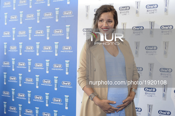  Modelo Malena Costa attends the 'Oral-B' photocall at The Principal hotel on April 26, 2017 in Madrid, Spain. 