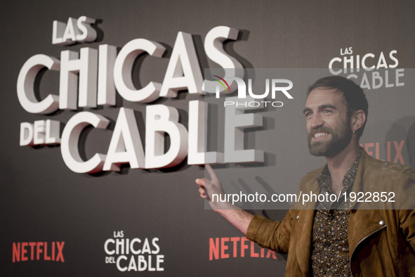 Actor Jon Plazaola attends 'Las Chicas Del Cable' premiere at the Callao cinema on April 27, 2017 in Madrid, Spain. 