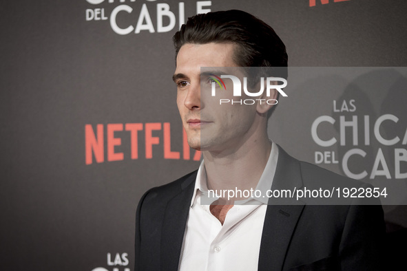  Spanish actor Yon Gonzalez attends 'Las Chicas Del Cable' premiere at the Callao cinema on April 27, 2017 in Madrid, Spain. 