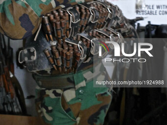 An Armoury packed with multiple weapons and ammunition that is is used for training Peshmerga is under heavy security in an undisclosed loca...
